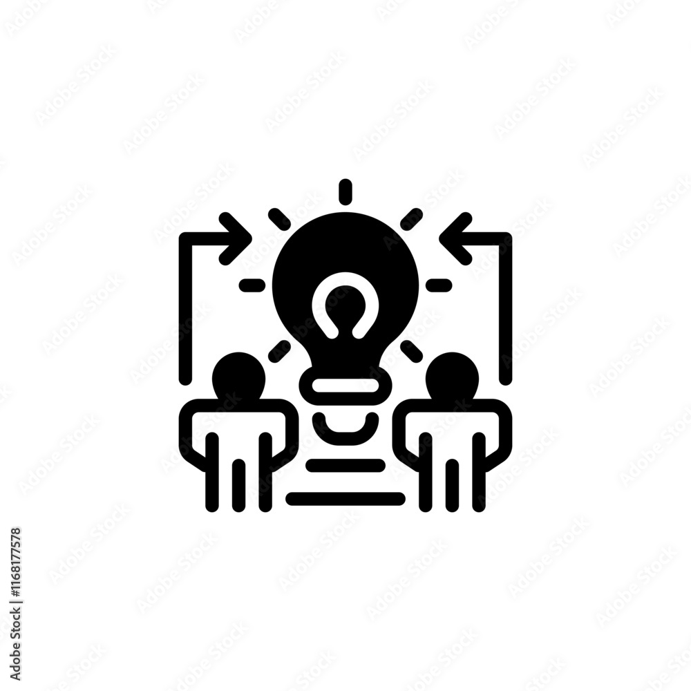 Brainstorming Line Icon. linear style sign for mobile concept and web design. Outline vector icon. Brainstorming Line Icon. linear style sign for mobile concept and web design. Outline vector icon.