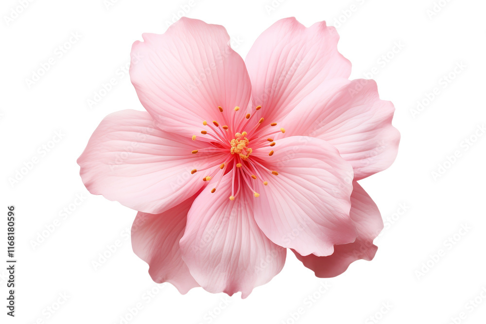 Fototapeta premium Beautiful and photorealistic pink flowers on isolated background