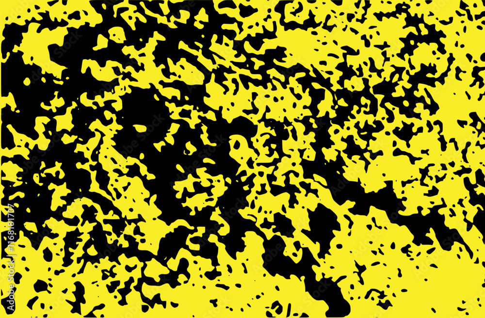 Organic shapes on a yellow splatter background