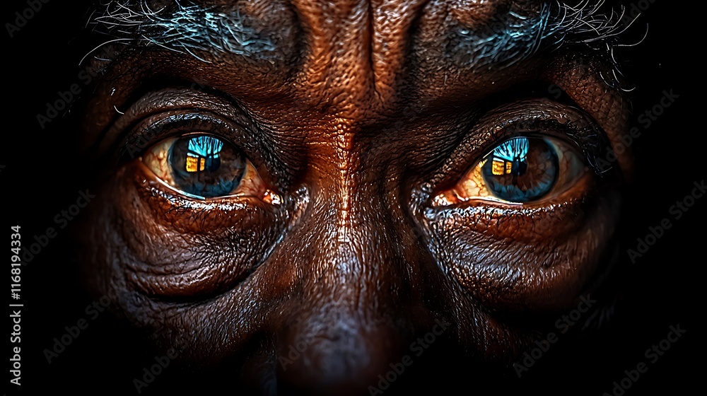 A Close Up Of An Elderly Mans Eyes A Close Up Of An Elderly Mans Eyes