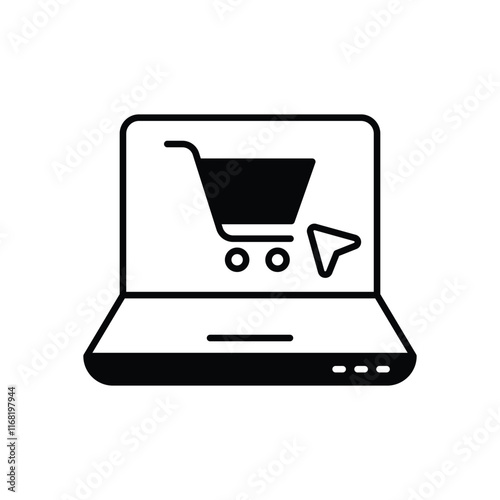 E-commerce icon isolated on a white background. Vector illustration.