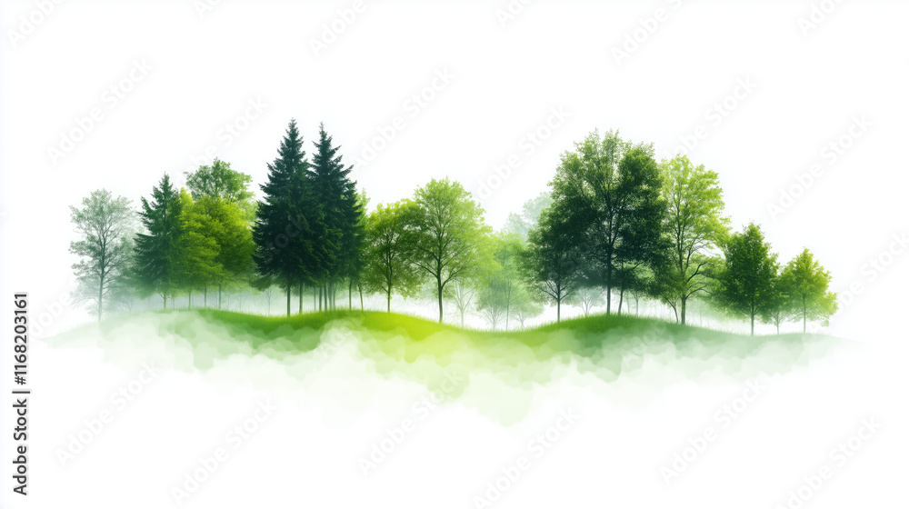 Fototapeta premium Tranquil Forest Landscape