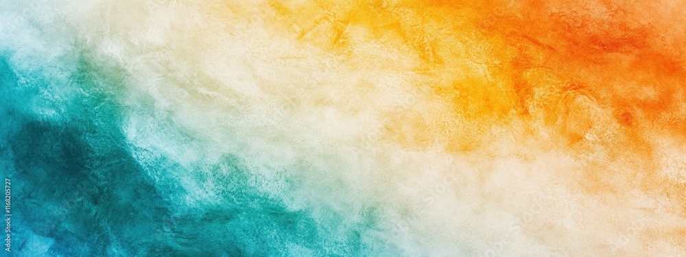 Fototapeta premium Vibrant abstract gradient texture blending orange, yellow, and turquoise for creative backgrounds and designs