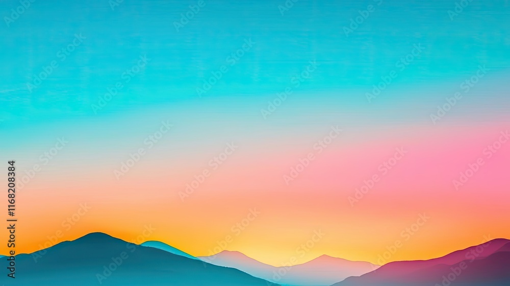 Pastel skies idea. Serene landscape with vibrant skies and mountains at sunrise, evoking tranquility. Pastel skies idea. Serene landscape with vibrant skies and mountains at sunrise, evoking tranquility.