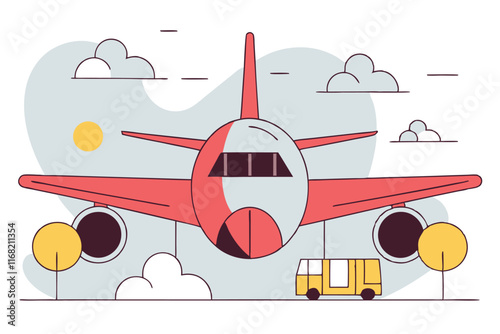 Airport illustration vector on white background


