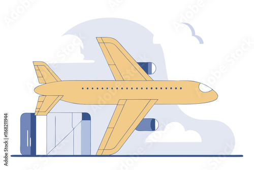 Airport illustration vector on white background


