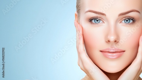 Skin care routine tips for glowing skin beauty studio visual guide calm atmosphere close-up self-care concept