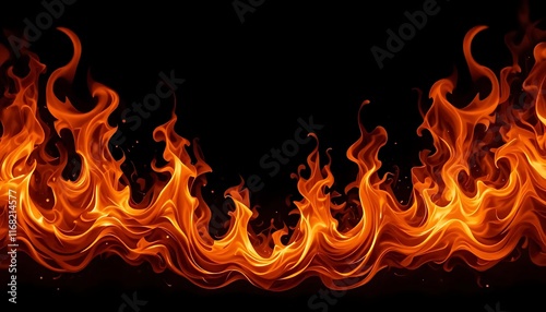 Wallpaper Mural Ignited Flames Frame with Intensity Torontodigital.ca