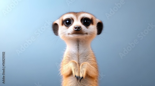 Wallpaper Mural A cute, animated meerkat with large eyes and a curious expression. Torontodigital.ca