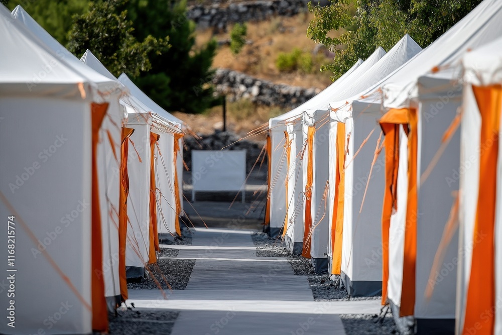 Medical tents ready for health emergencies, providing essential care and support in crisis situations. Medical tents ready for health emergencies, providing essential care and support in crisis situations.