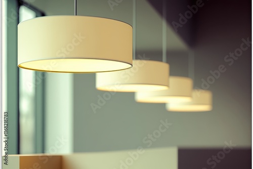 Wallpaper Mural Modern Minimalist Pendant Lights in a Bright Interior, Showcasing Soft Lighting and Elegant Design for Contemporary Spaces and Stylish Ambiance Torontodigital.ca