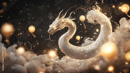 Golden Dragon in a Dreamlik...