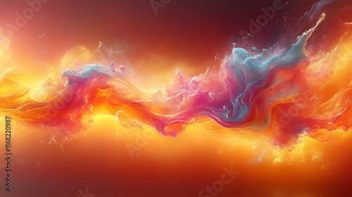 Abstract colorful swirling nebula. (1)