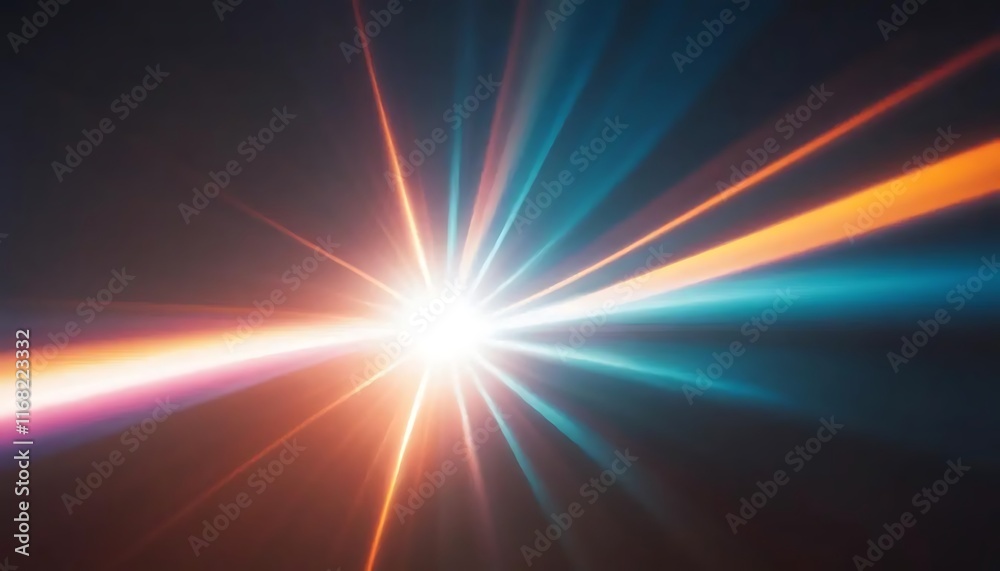 Obraz premium Glowing Light Leaks and Lens Flares for Cinematic Effects