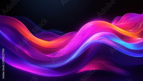 Wallpaper Mural Smooth abstract colorful wave background Torontodigital.ca