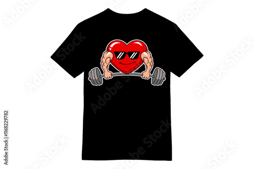 Heartthrob Lifter: Muscular Heart Valentine's Day T-Shirt