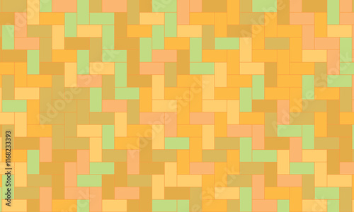 The colorful rectangle tiles, featuring fluid gradients and softened edges, are created in a vector illustration style, bringing energy and sophistication to the design.