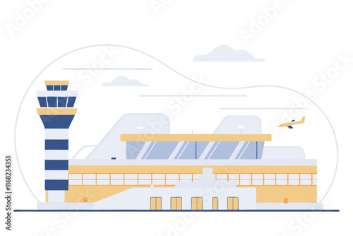 Airport illustration vector on white background


