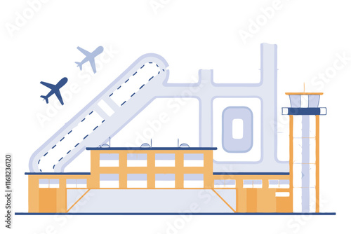 Airport illustration vector on white background


