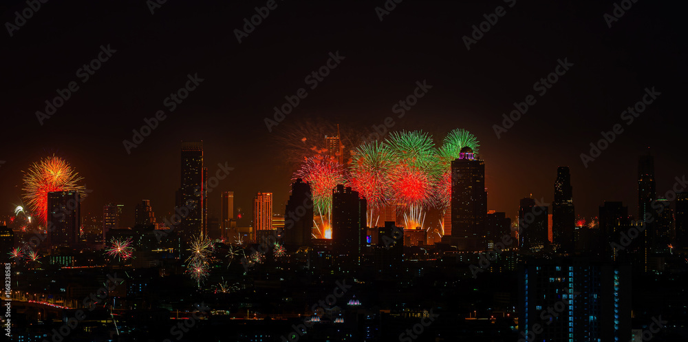 Fototapeta premium Fireworks Festival for New Year's Day #3