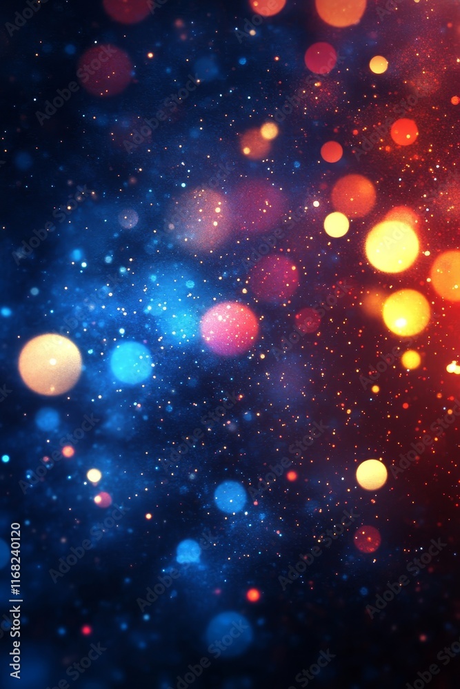 Colorful Digital Background with Glowing Bokeh Lights, Generative AI Colorful Digital Background with Glowing Bokeh Lights, Generative AI