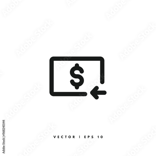 Money Icon. Editable Stroke