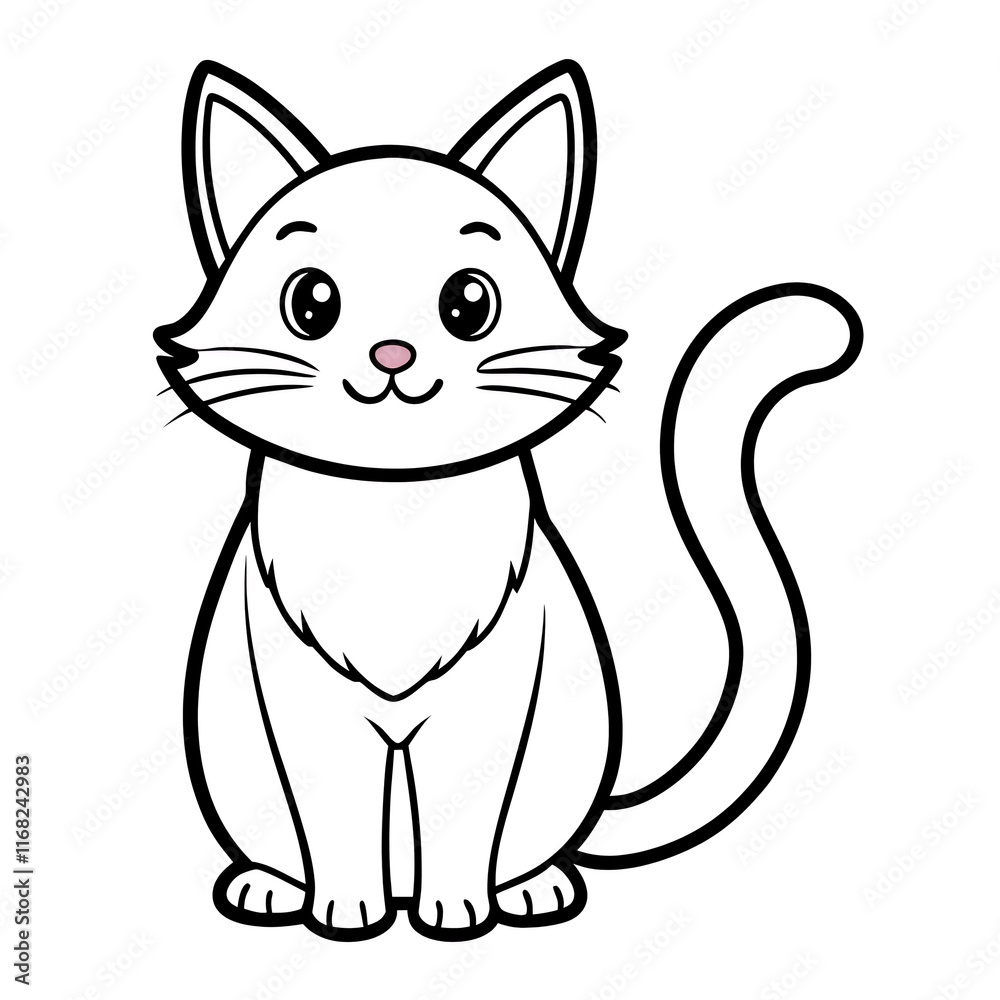 coloring page with cat coloring page with cat