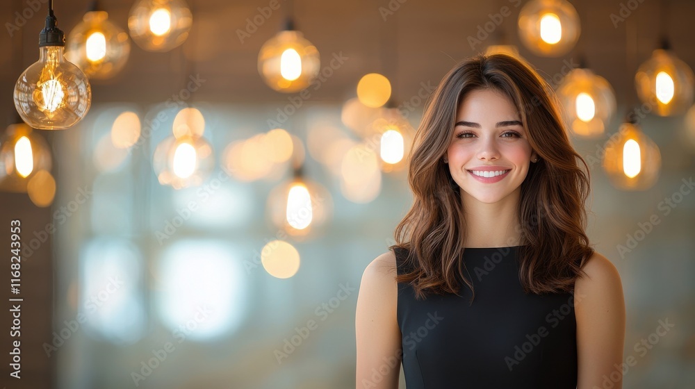 Professional businesswoman smiling in formal dress at a modern office portrait photography bright environment inspirational viewpoint confidence and success Professional businesswoman smiling in formal dress at a modern office portrait photography bright environment inspirational viewpoint confidence and success