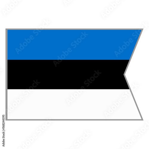 Free Download Estonia flag vector design and illustration , National flag country with original color, Pennon flag - GFXLoad