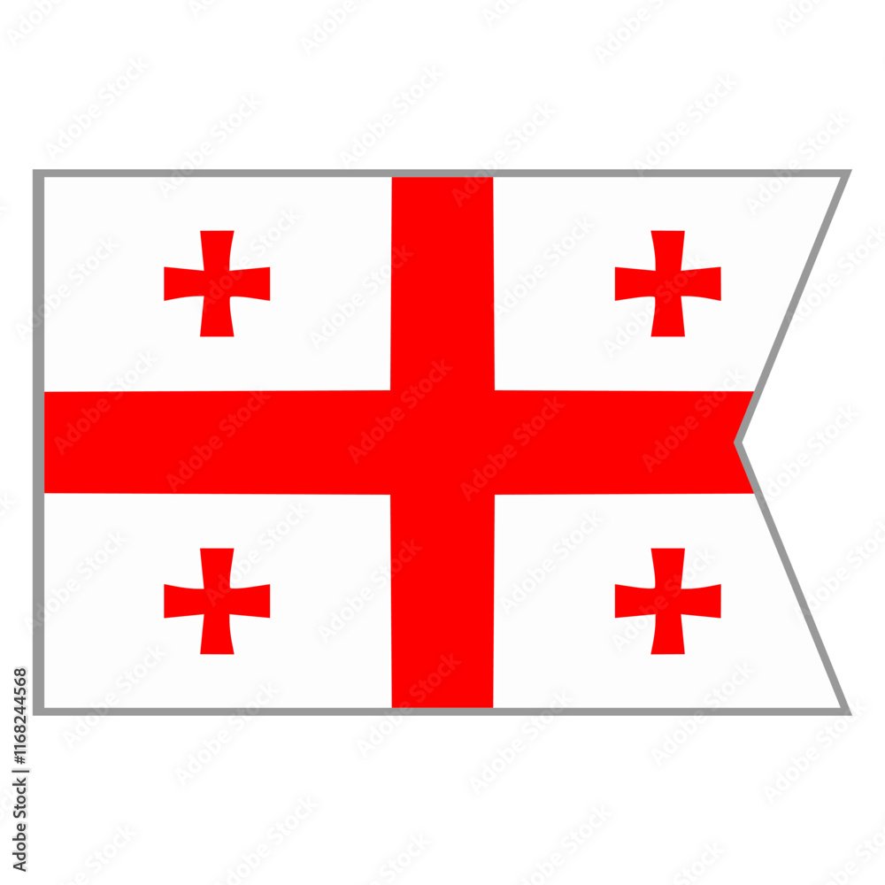 Georgia flag vector design and illustration , National flag country with original color, Pennon flag Georgia flag vector design and illustration , National flag country with original color, Pennon flag