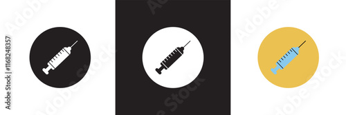 Syringe icon vector . injection icon. isolated on white and black background. vector illustration. EPS 10