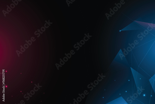 Abstract blue and red dynamic  texture ,Dark blue background with copy space. 