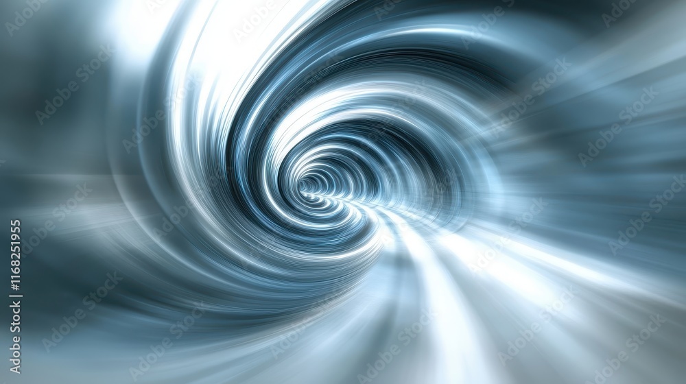 Abstract blurry lines in blue and white creating a futuristic tech background