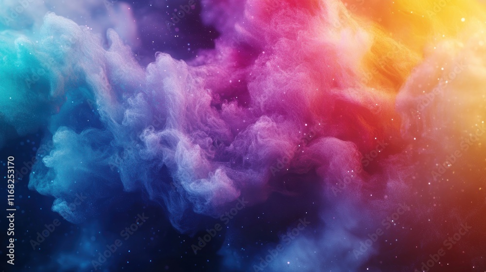 Cosmic Nebula: A vibrant swirl of colors in a dreamy space Cosmic Nebula: A vibrant swirl of colors in a dreamy space