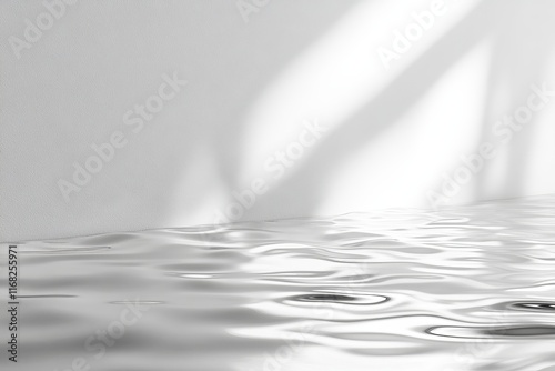 Abstract monochrome liquid surface with light reflections.