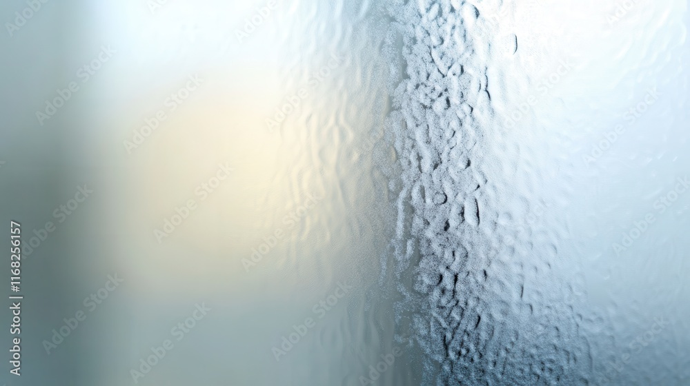 Obraz premium Frosted glass effect with blurred reflections and a gentle gradient background