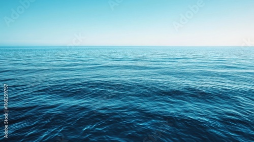 Smooth gradient background from turquoise to deep blue, evoking a tranquil sea feel photo