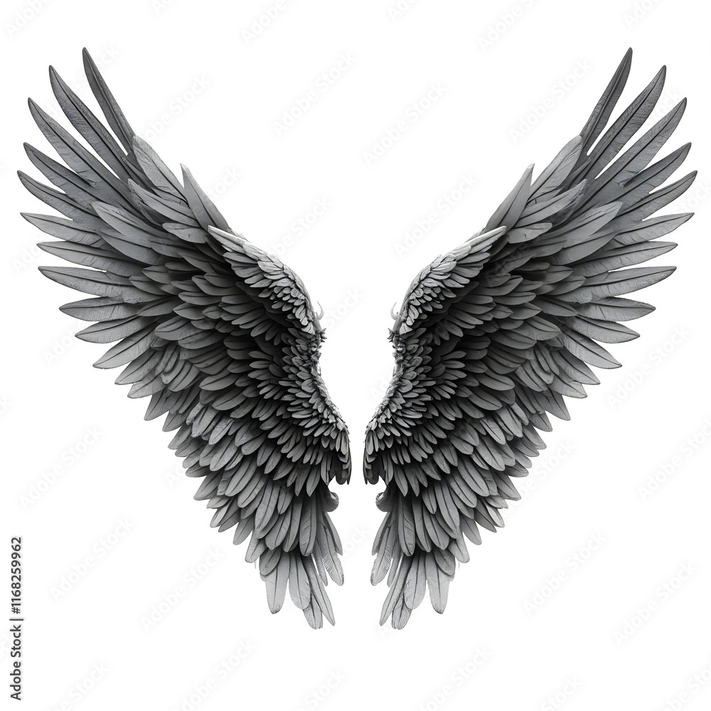 Obraz premium Wings isolated on transparent background. Cut out or PNG.