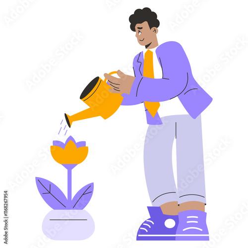 Businessman. Flat Vector Illustration