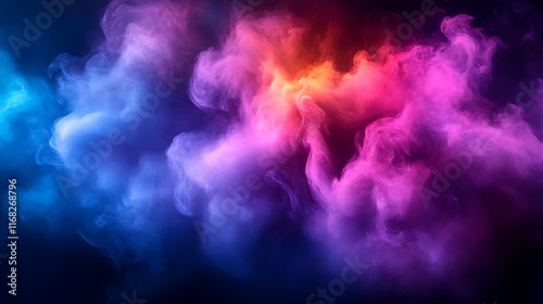 Wallpaper Mural Ethereal Smoke Clouds: A Dreamlike, Colorful Abstract Torontodigital.ca