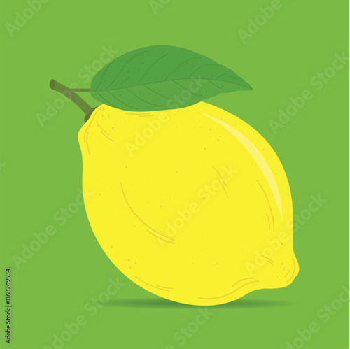 green yellow Lemon citrus background. Flying Lemon with green leaf on transparent background. Lemon falling from different angles. Focused and blurry fruits. Realistic vector illustration .