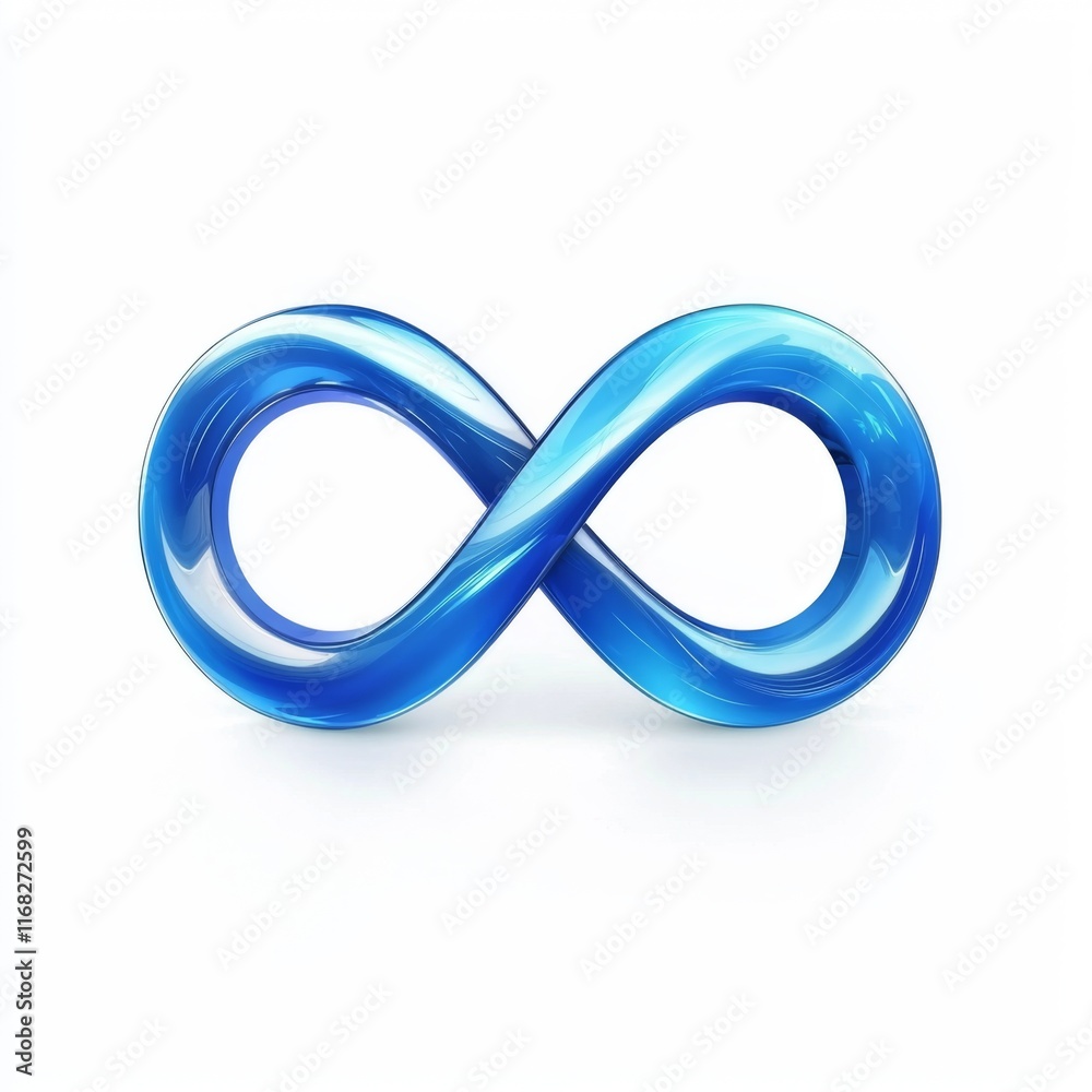 Sleek Blue Infinity Symbol Representing Endless Possibilities and Continuity in Modern Digital Design