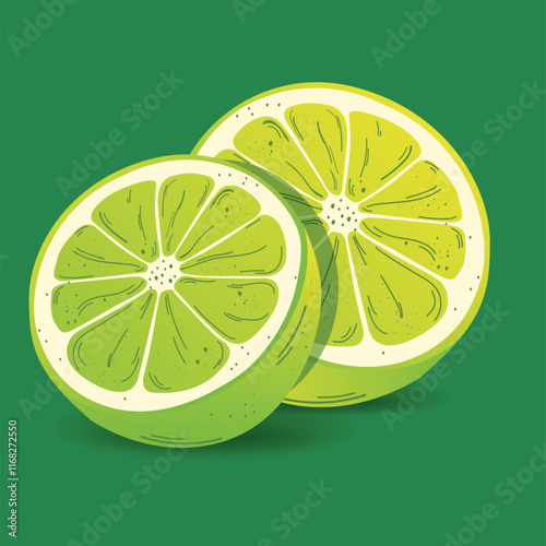 green yellow Lemon citrus background. Flying Lemon with green leaf on transparent background. Lemon falling from different angles. Focused and blurry fruits. Realistic vector illustration .