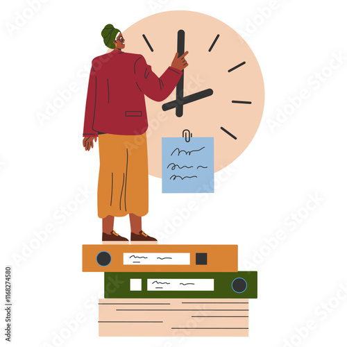 Businesswoman. Flat Vector Illustration