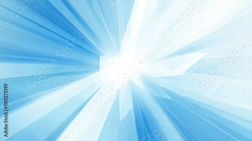 Obraz na płótnie A bright blue abstract background with rays of light emanating from the center. w salonie