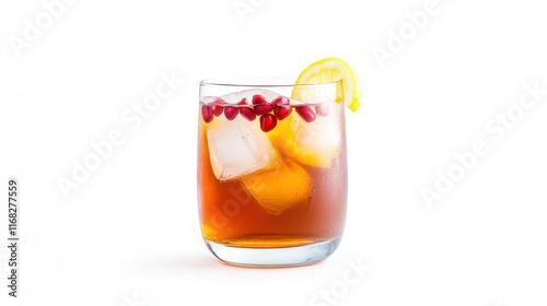 Wallpaper Mural A refreshing drink with ice, pomegranate, and lemon garnish. Torontodigital.ca