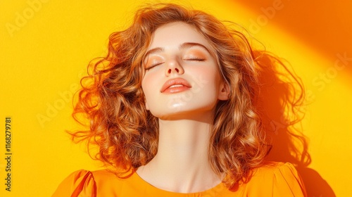 Captivating portrait of a young woman enjoying sunshine urban setting fashion photography bright colors and warm vibes