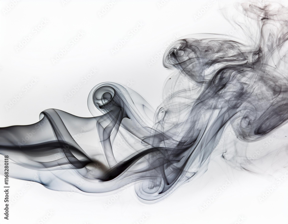 Black smoke on white background Black smoke on white background