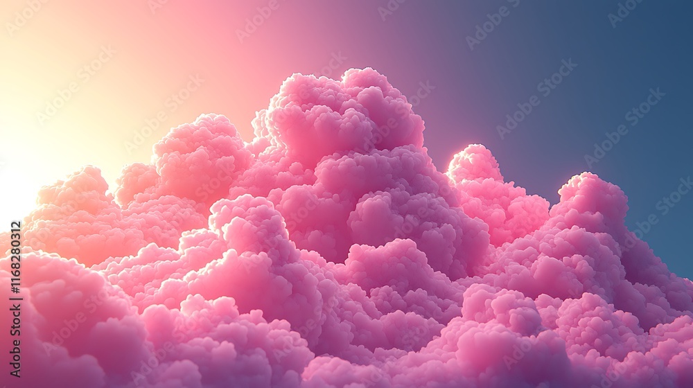 Pink Cloudscape Sunset Dreamy Atmosphere Pink Cloudscape Sunset Dreamy Atmosphere