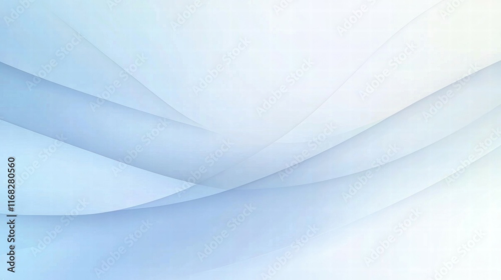 Obraz premium Abstract light blue background with flowing, wavy lines for design purposes.